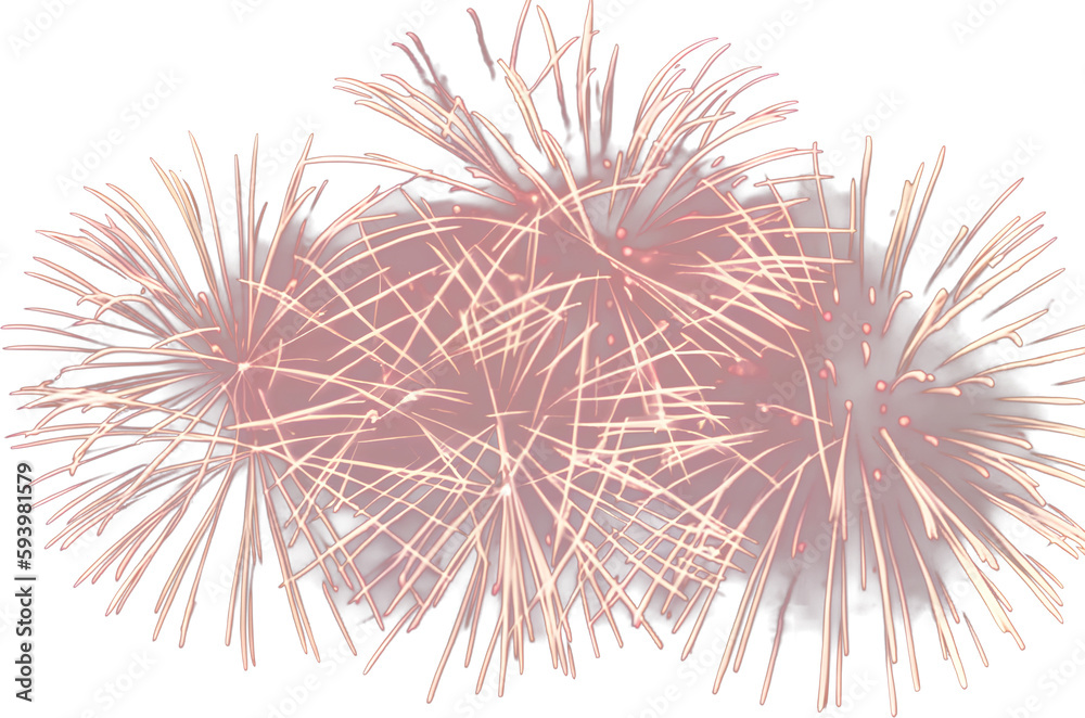 Obraz premium Isolated bright fireworks created with generative ai