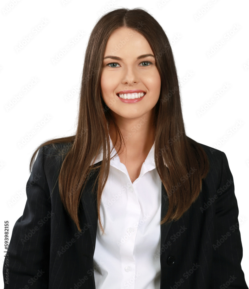 Beautiful businesswoman portrait, isolated. Beautiful businesswoman portrait, isolated.