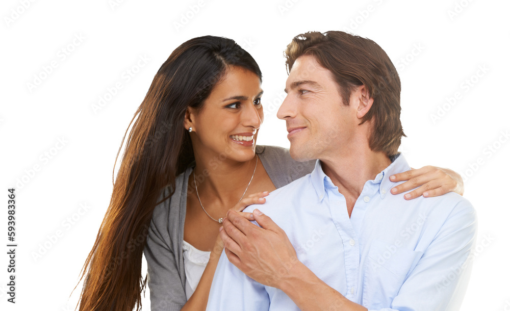 Love, romance and couple support with smile on isolated, png and transparent background. Relationship, marriage and happy man and woman hugging, embrace and together for trust, commitment and hug Love, romance and couple support with smile on isolated, png and transparent background. Relationship, marriage and happy man and woman hugging, embrace and together for trust, commitment and hug