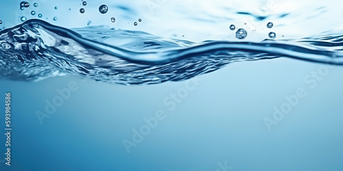 Blue water clean and streamlined background