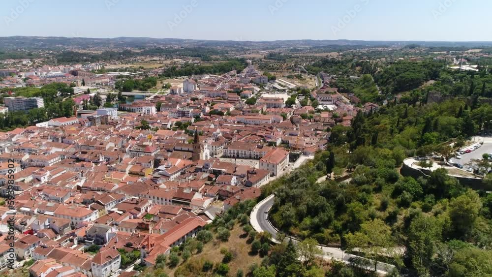 Tomar Portugal Cityscape Aerial View Tomar Portugal Cityscape Aerial View