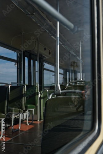 Fototapeta Naklejka Na Ścianę i Meble -  interior of old tramway