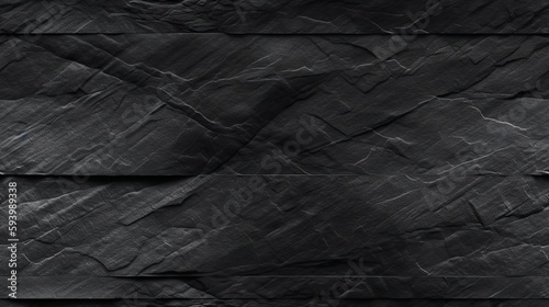 Seamless Dark Grey Black Slate Background with Black Stone Pattern Texture