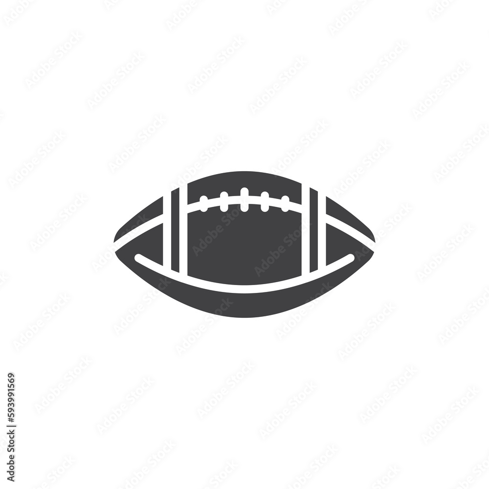American football ball vector icon American football ball vector icon
