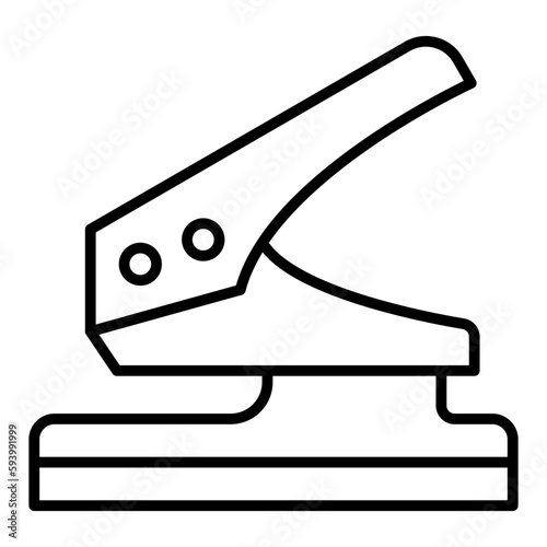 Hole Puncher Line Icon