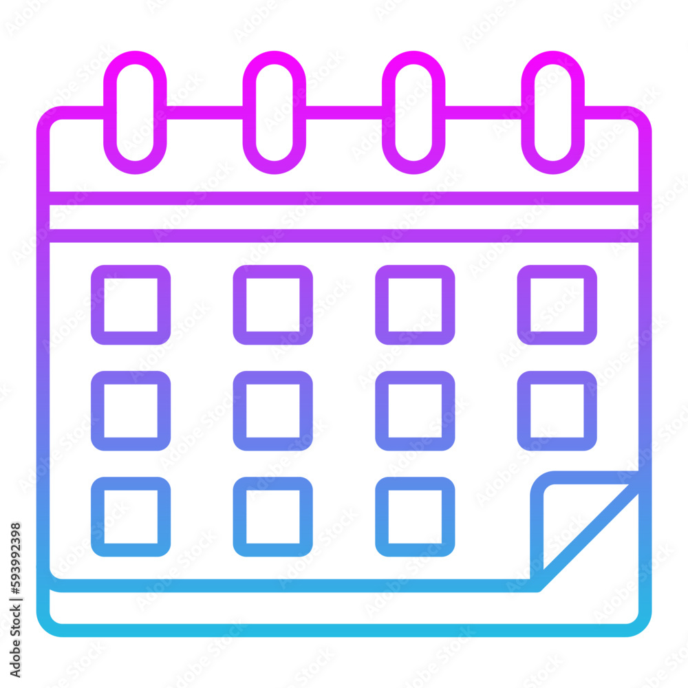 Calendar Line Gradient Icon Calendar Line Gradient Icon