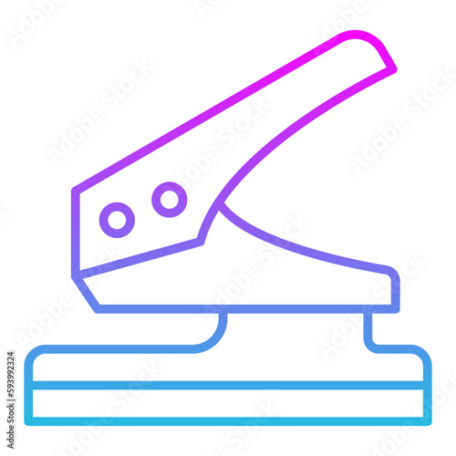 Hole Puncher Line Gradient Icon