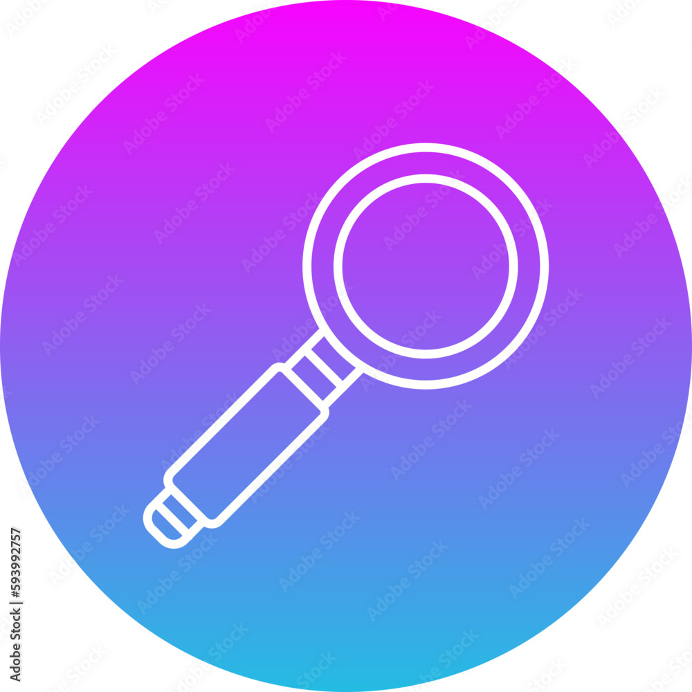Magnifying Glass Gradient Circle Line Inverted Icon Magnifying Glass Gradient Circle Line Inverted Icon