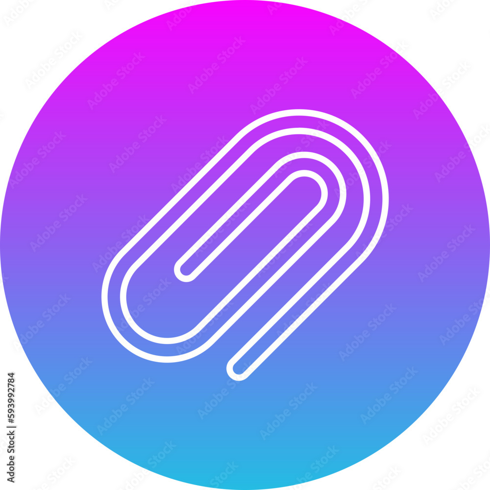 Paperclip Gradient Circle Line Inverted Icon Paperclip Gradient Circle Line Inverted Icon