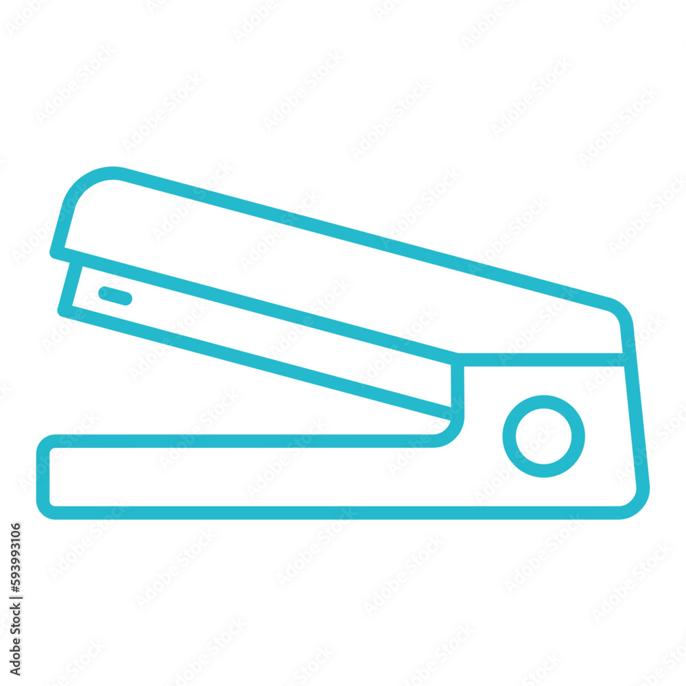 Stapler Multicolor Line Icon Stapler Multicolor Line Icon