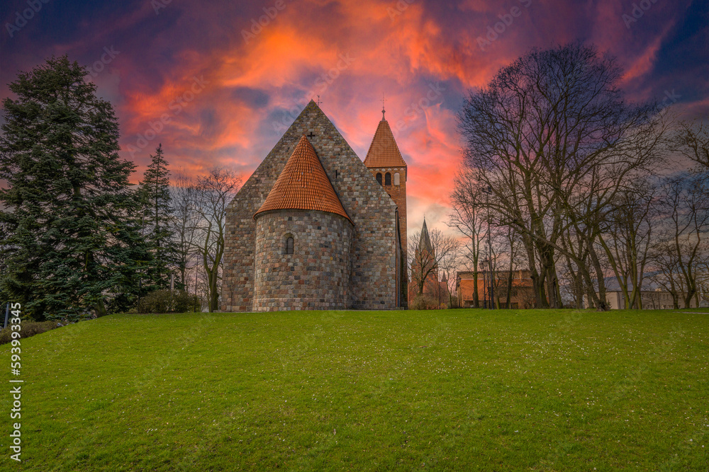 The oldest church in the city of Inowroclawia, Poland.