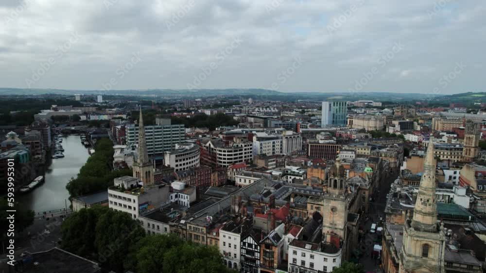 Aerial Time Lapse Of Bristol and Avon River Drone Aerial Time Lapse Of Bristol and Avon River Drone