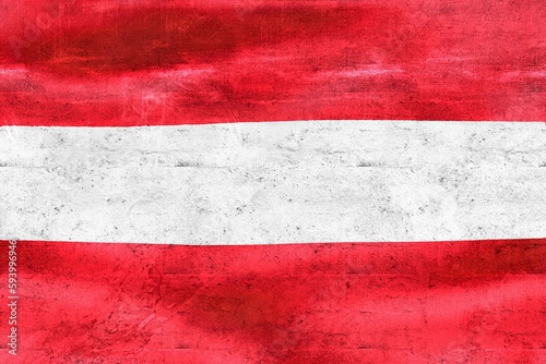Austria flag - realistic waving fabric flag