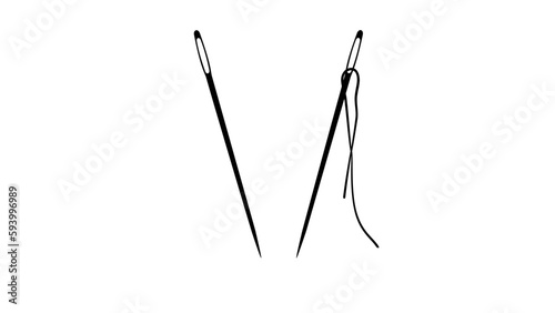 needle and thread silhouette