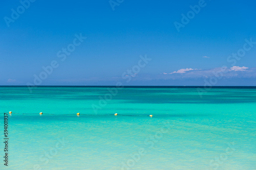 view of turquoise seascape at summer vacation. beautiful seascape at summer vacation holiday © be free