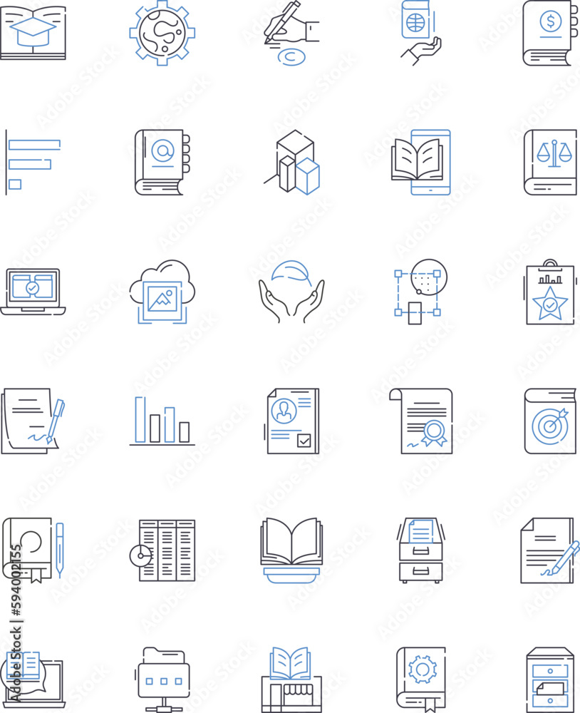 intelligence line icons collection. Brainpower, Intellect, Cognition, Reasoning, Understanding, Insight, Wisdom vector and linear illustration. Perception,Acumen,Ingenuity outline signs set