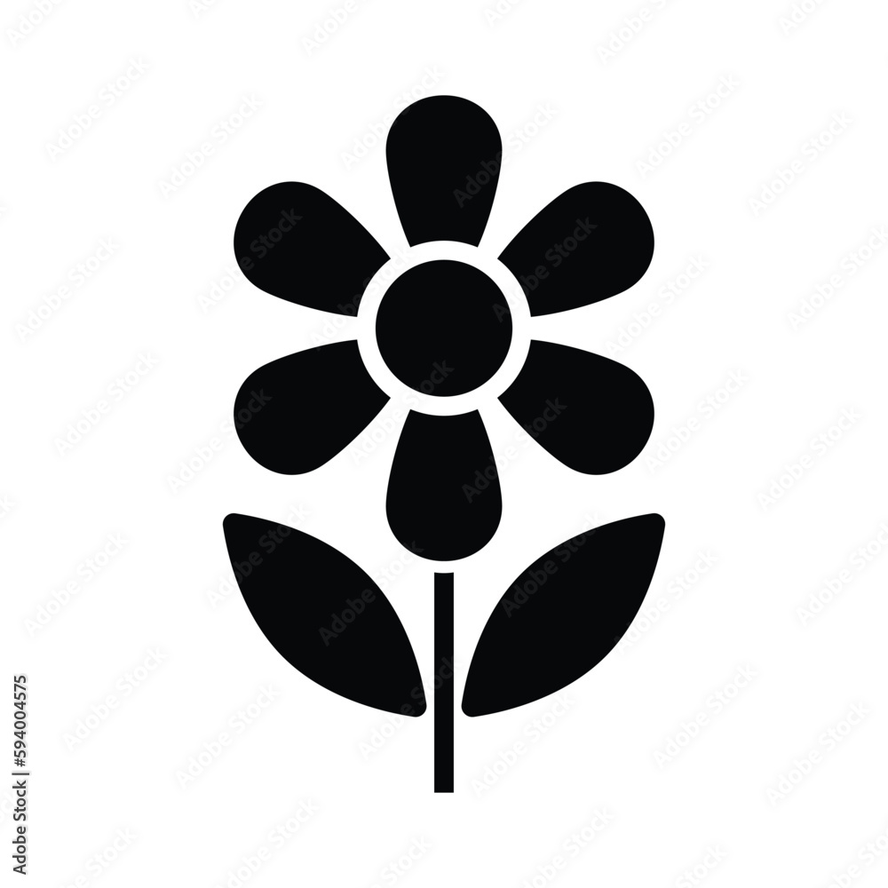 Flower icon vector on trendy design