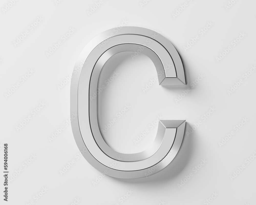 Letters made of metal. 3d illustration of iron alphabet isolated on white background Letters made of metal. 3d illustration of iron alphabet isolated on white background