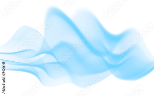 Color, blue and art wave on transparent background for creativity, element design or texture on png pattern. Abstract vapor, creative flow and isolated graphic and illustration for effect