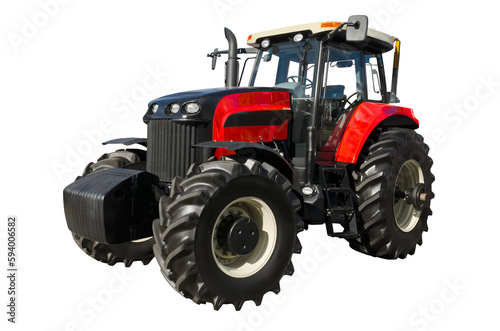 Modern agricultural tractor  side view