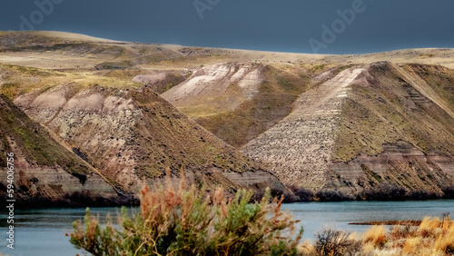 Snake River Cliffs at Hagerman Fossil Beds National Monument photo