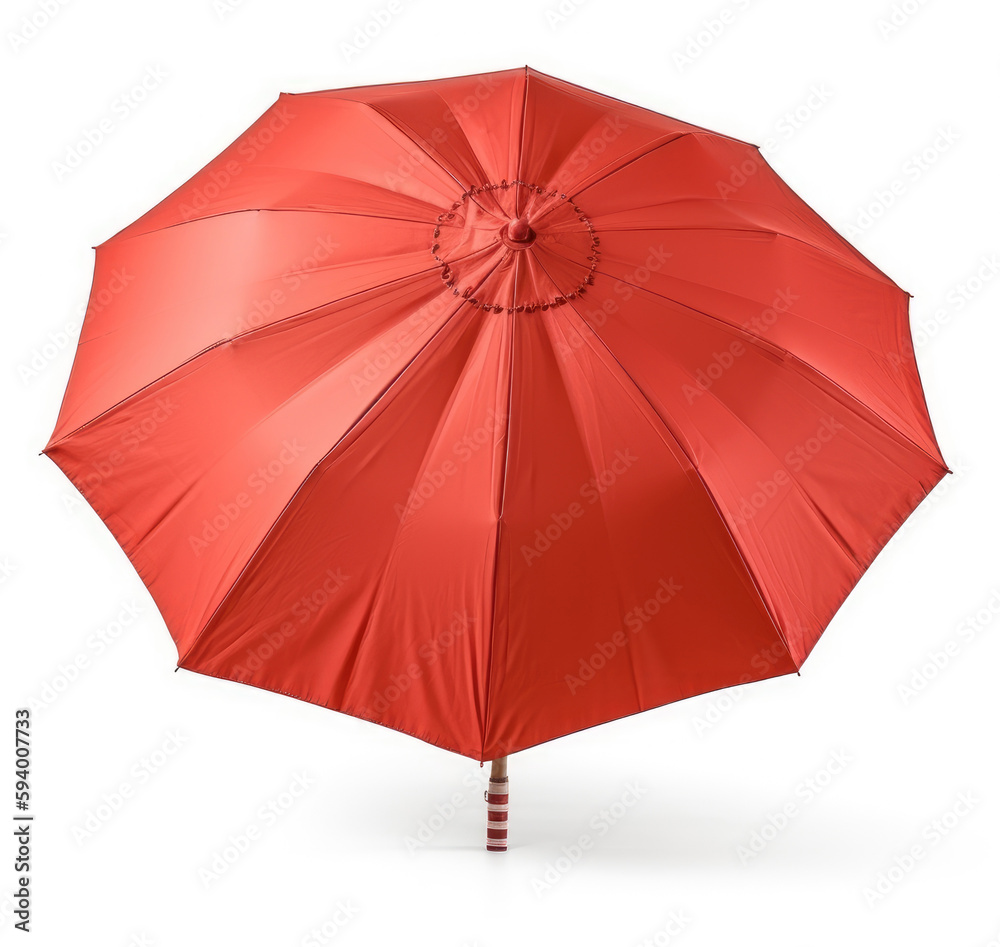 Red beach umbrella