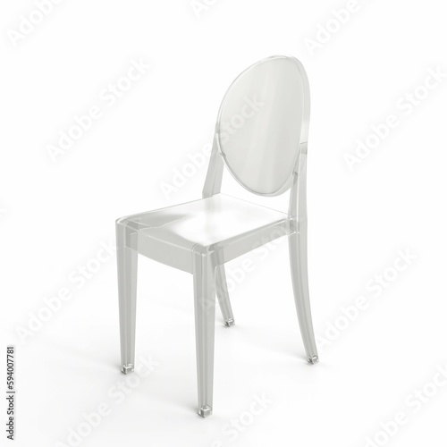 3D illustration of a chair isolated on a white background