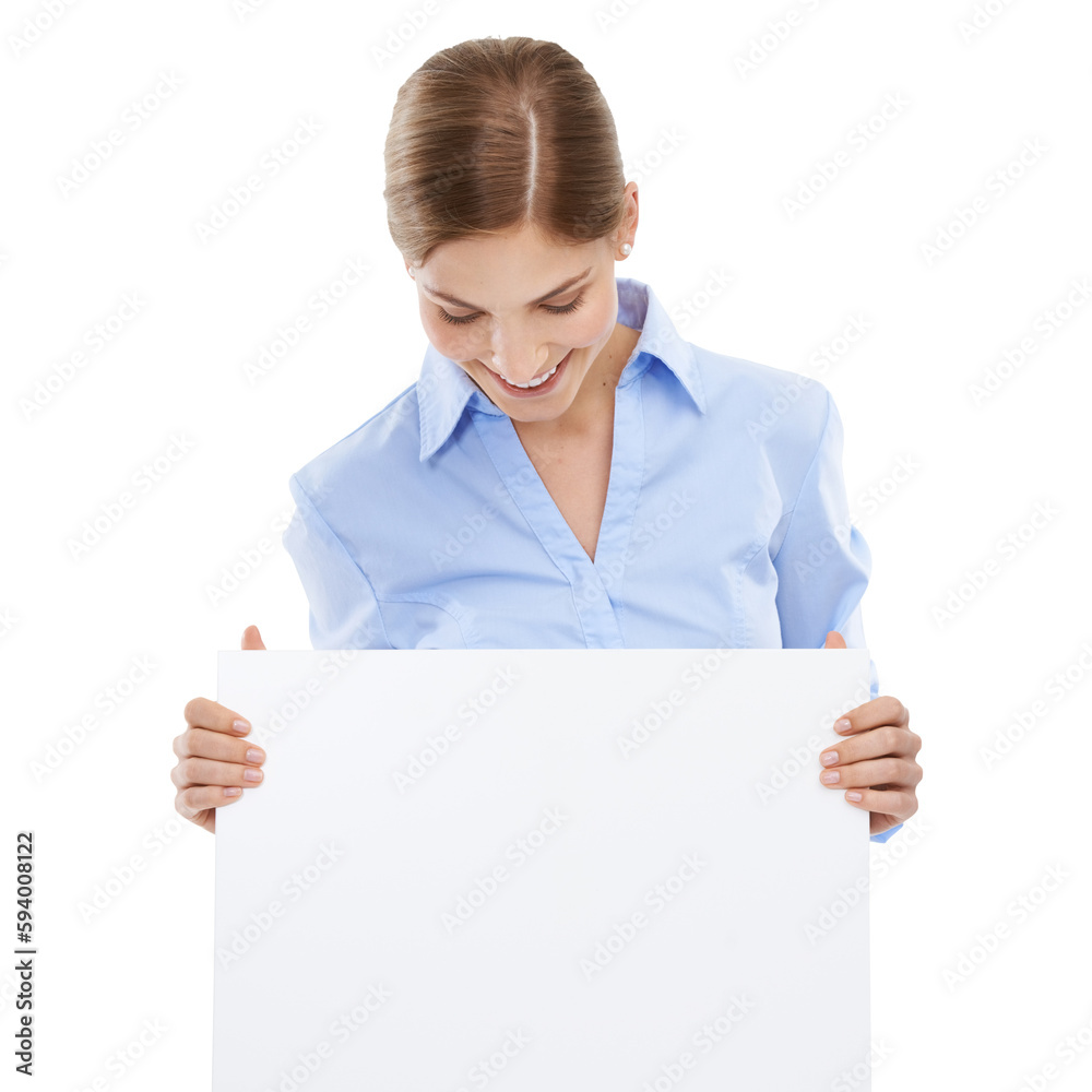 Banner, mockup and a woman with advertising space, billboard or mock up for brand logo. Female with announcement, product placement or signage for marketing isolated on a transparent png background Banner, mockup and a woman with advertising space, billboard or mock up for brand logo. Female with announcement, product placement or signage for marketing isolated on a transparent png background