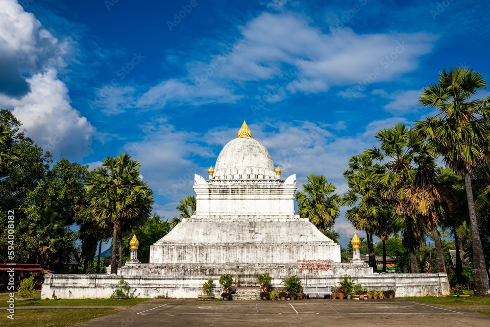Scenic view of the Wat Visoun temple located in Luang Prabang, Laos
