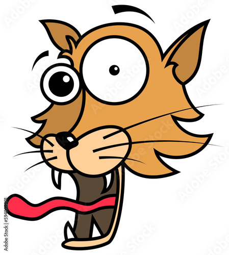 crazy cat head
