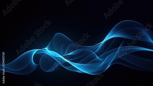 abstract blue smoke Generative AI