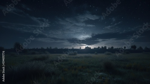 dark stary sky Generative AI