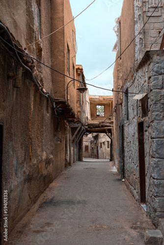 narrow street in old city of Damascus, Syria © hanohiki