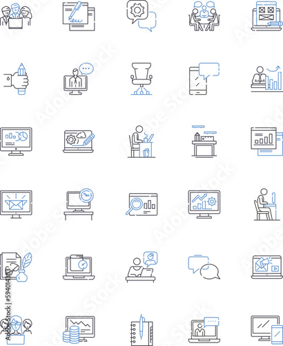 Project framework line icons collection. Methodology, Framework, Structure, Architecture, Roadmap, Frameworks, Methodologies vector and linear illustration. Planning,Strategy,Execution outline signs
