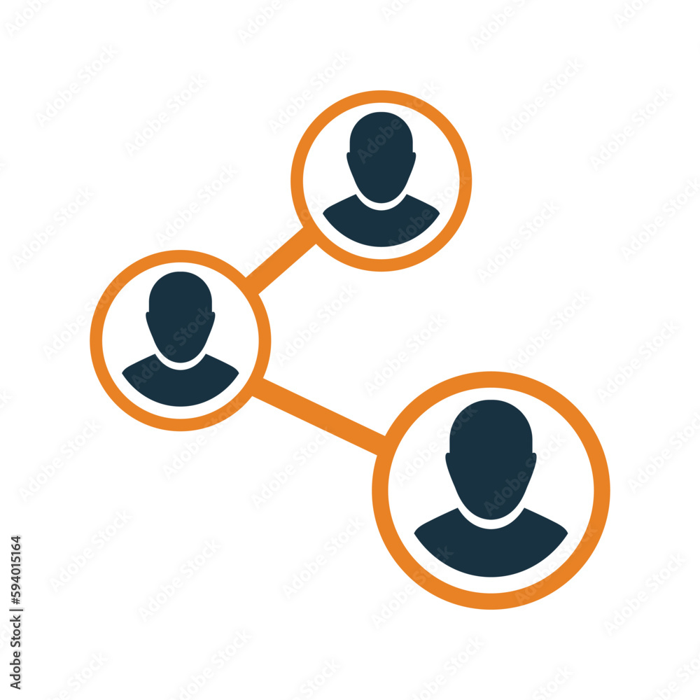 Business, connectivity, link, linking icon. Editable vector logo.
