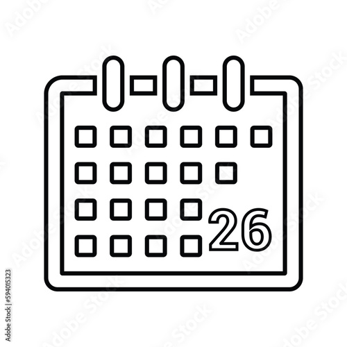 Calendar, day, event line icon. Outline vector.