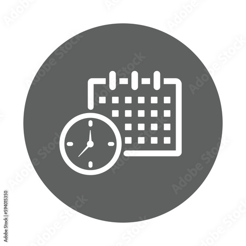 Calendar, event, time icon. Gray vector graphics.