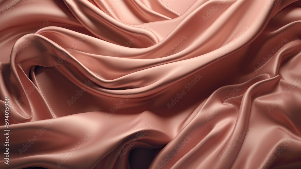 Silky or silk texture fabric material wallpaper background texture. Luxury satin flowing velvet cloth pattern. Generative ai