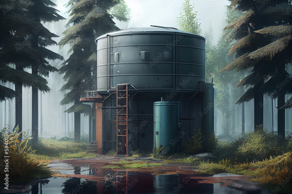 Rainwater harvesting in storage tanks. Water scarcity and shortage