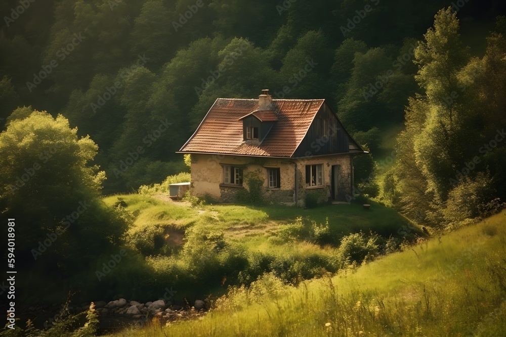 Small house in nature