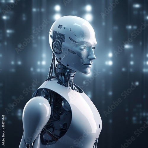 futuristische Ki, cyber security, Generative AI