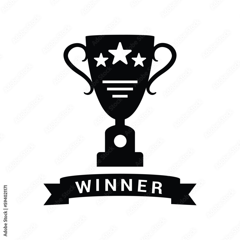 Champion, cup, win icon. Black vector graphics. Champion, cup, win icon. Black vector graphics.