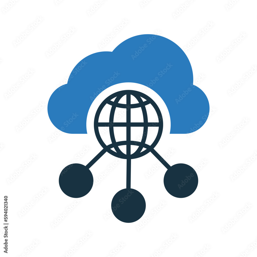 Cloud, communication, connectivity icon. Simple editable vector graphics.