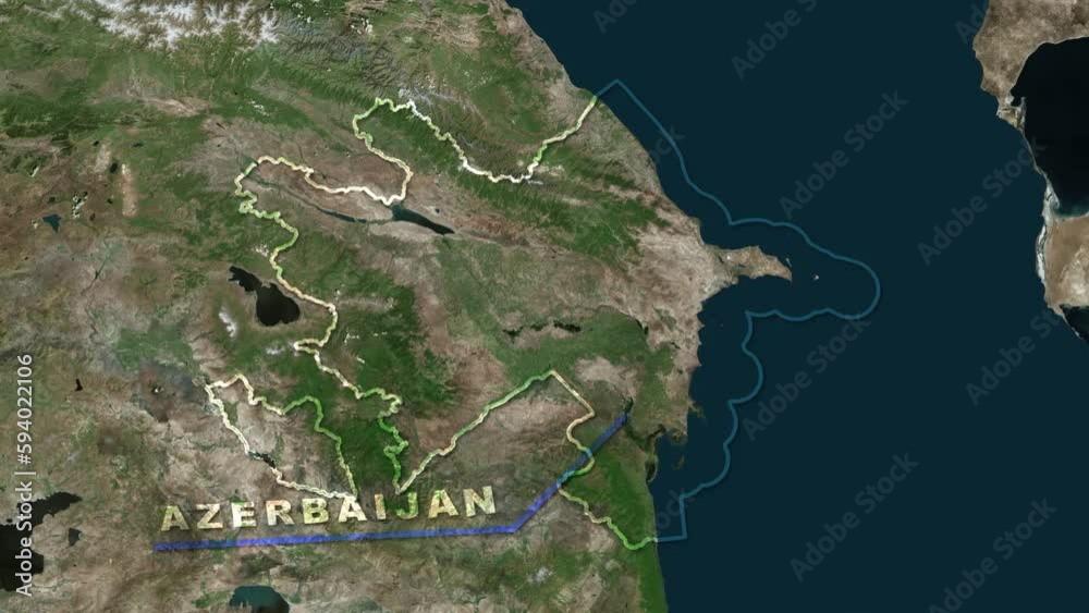 Azerbaijan Map Animation