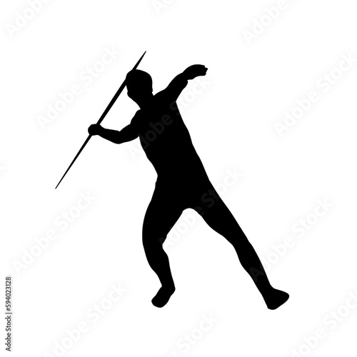 javelin thrower silhouette, thrower