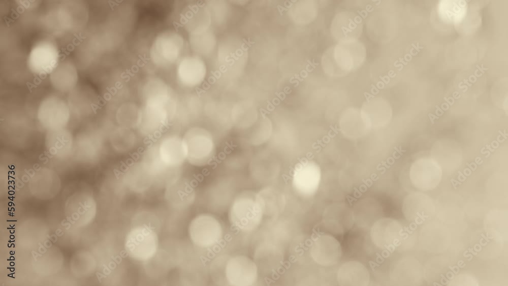 Beautiful abstract organic natural 4k video bokeh background in vintage sepia colors. Holiday Christmas or Xmas backdrop