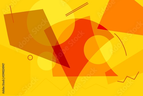 Abstract geometric pattern in bright autumn yellow-orange colors.