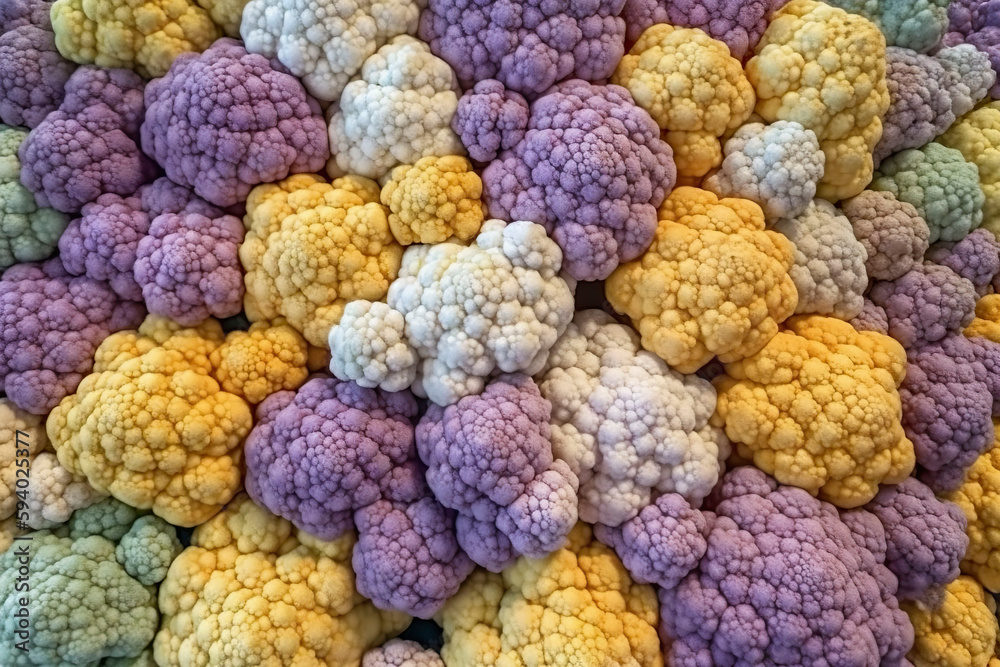 Cauliflower background. Generative AI. Cauliflower background. Generative AI.