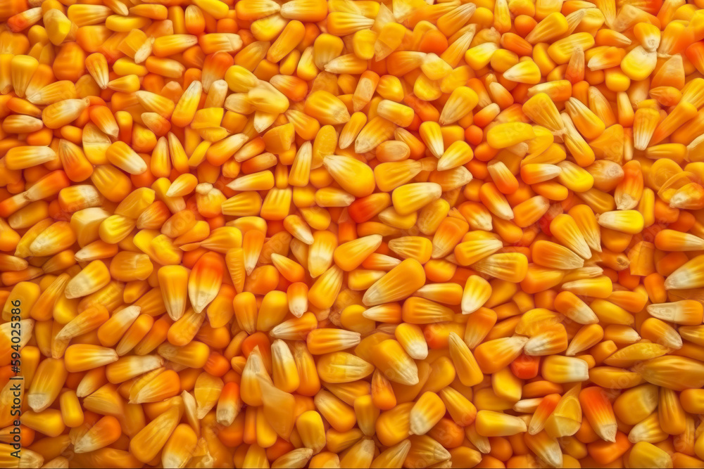 Background from grains of corn. Generative AI. Background from grains of corn. Generative AI.