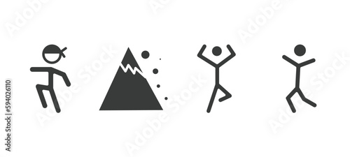 set of sport and game filled icons. sport and game glyph icons included wushu, snow slide zone, yoga posture, dancing motion vector.